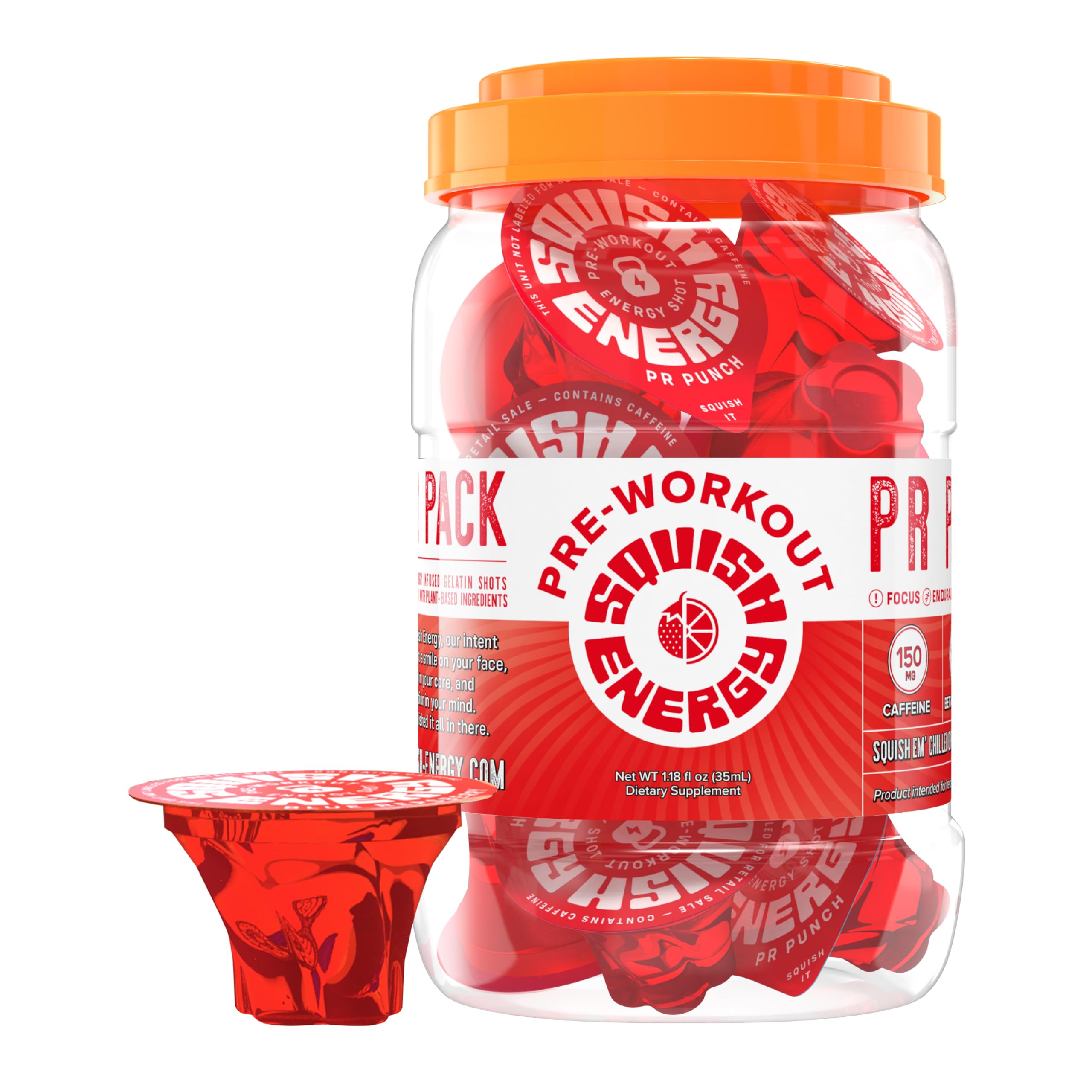 Amazon.com: Squish Energy Pre-Workout Shots – Great-Tasting Fruit
